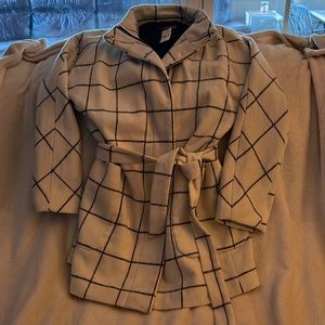 Womens Express winter coat size size L, new with tags, zipper/snaps with belt